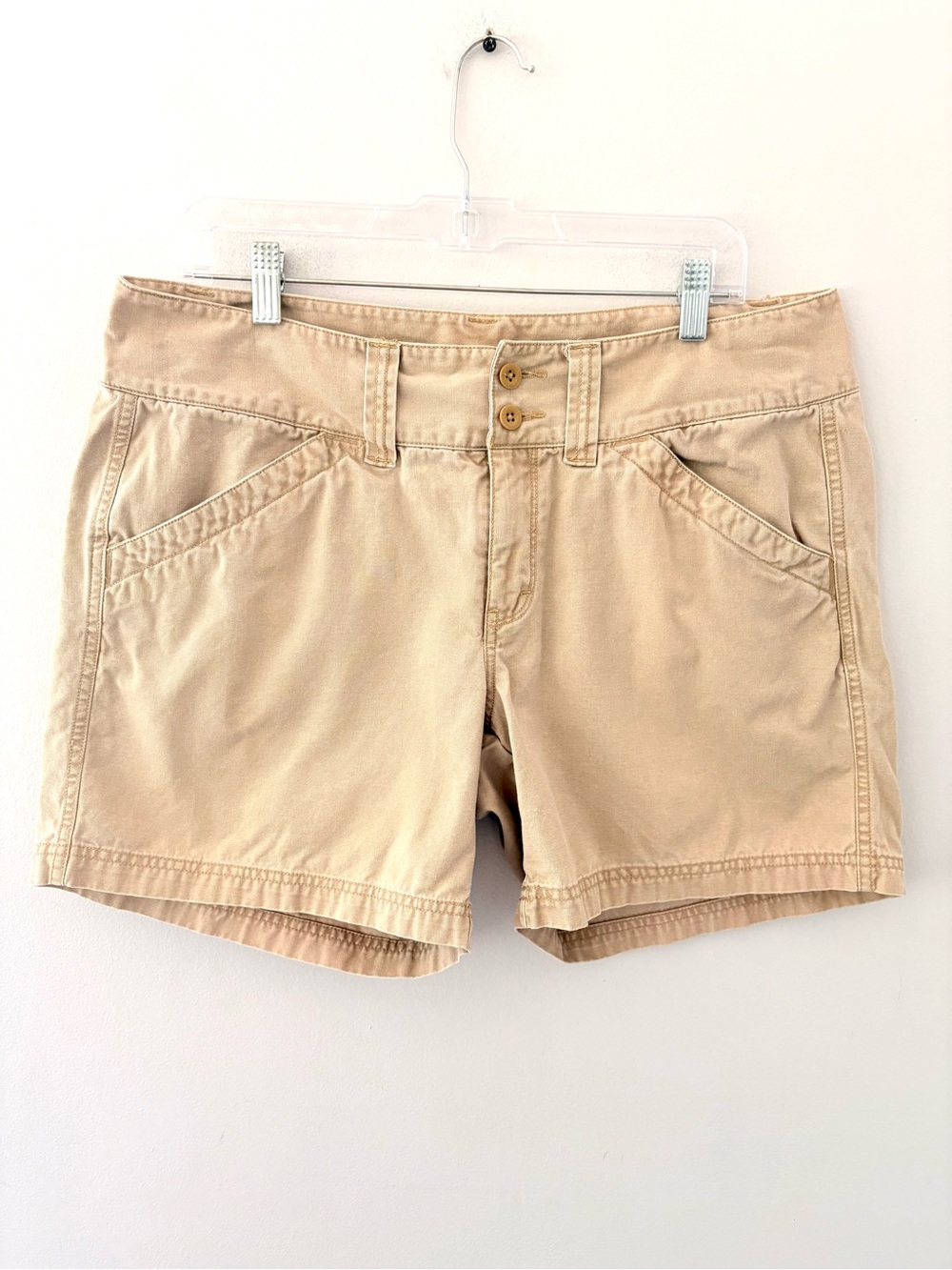 The North Face Women’s 14 Khaki Cargo Shorts Outdoor Travel Hiking 100% Cotton